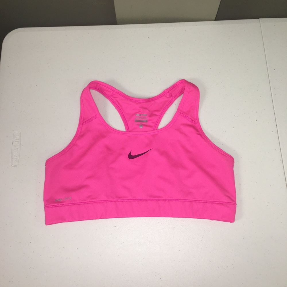 Hot pink Nike sports bra size large